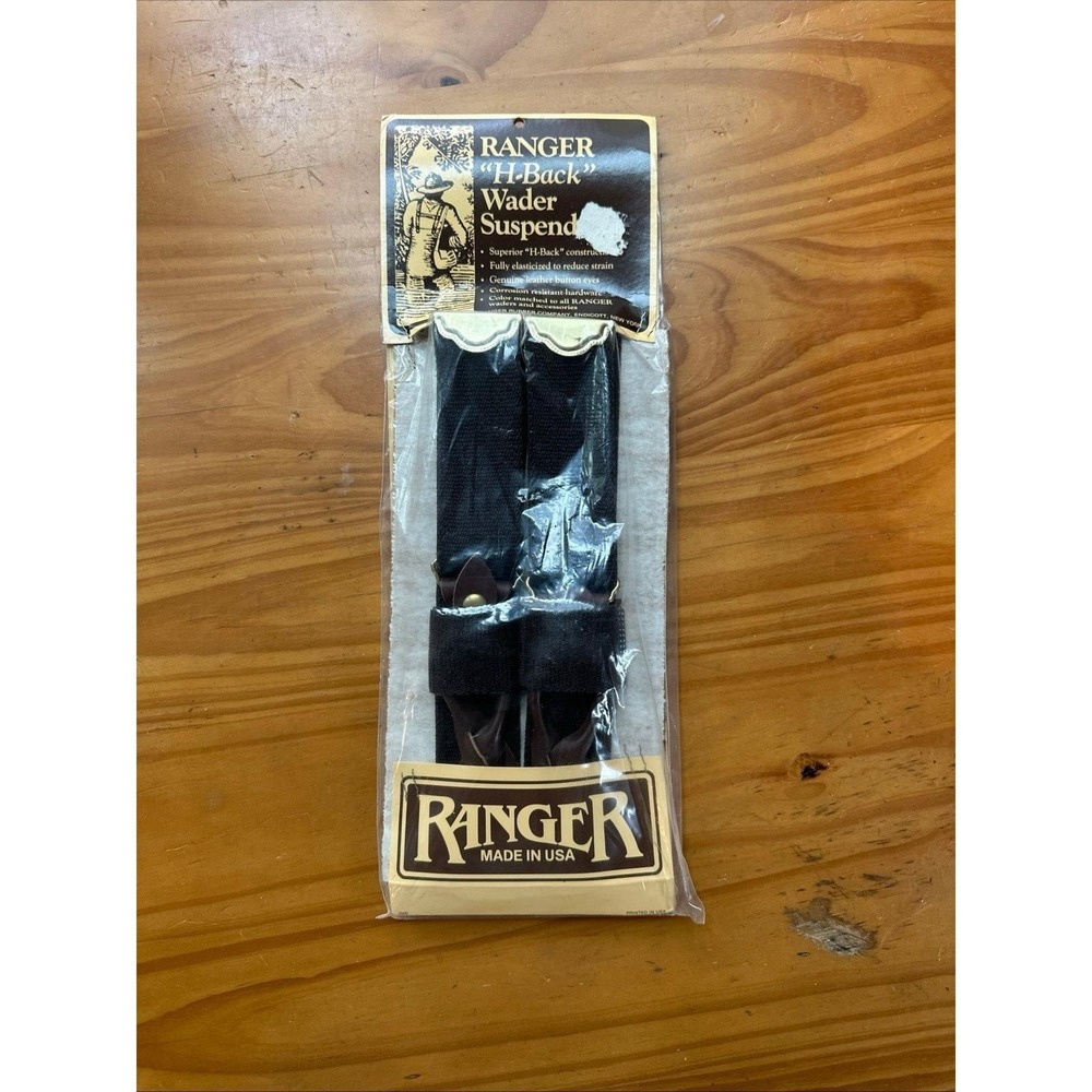 Ranger H Back Wader Suspenders New Old Stock USA One Size Adjustable